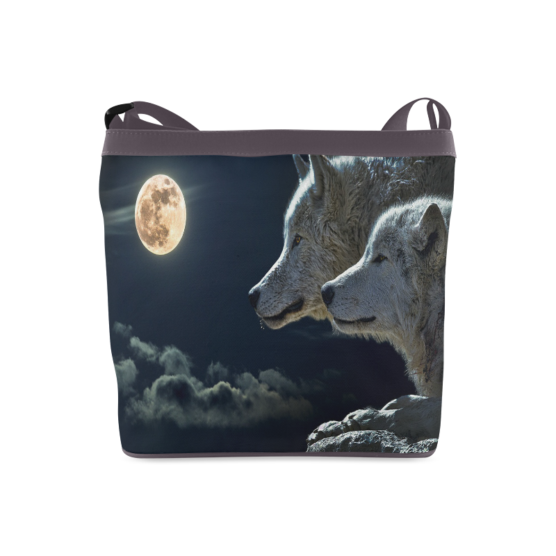 Wolven Love By The Light Of The Moon Crossbody Bags (Model 1613)