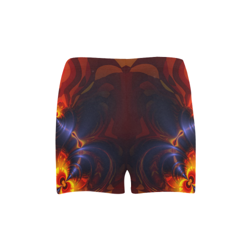 Butterfly Eyes, Abstract Violet Gold Wings Briseis Skinny Shorts (Model L04)