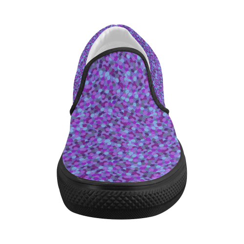 LavenderStormPillow Women's Slip-on Canvas Shoes (Model 019)