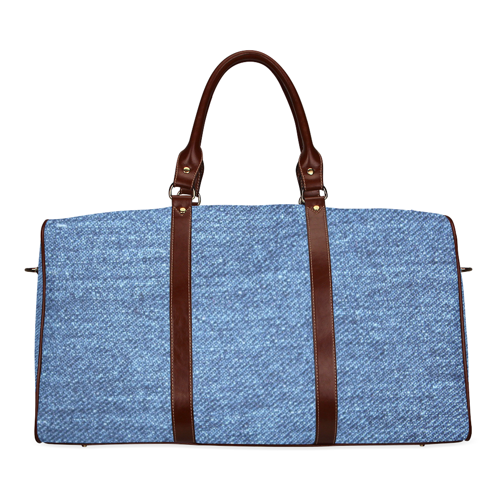 Classic Denim Blue Waterproof Travel Bag/Small (Model 1639)