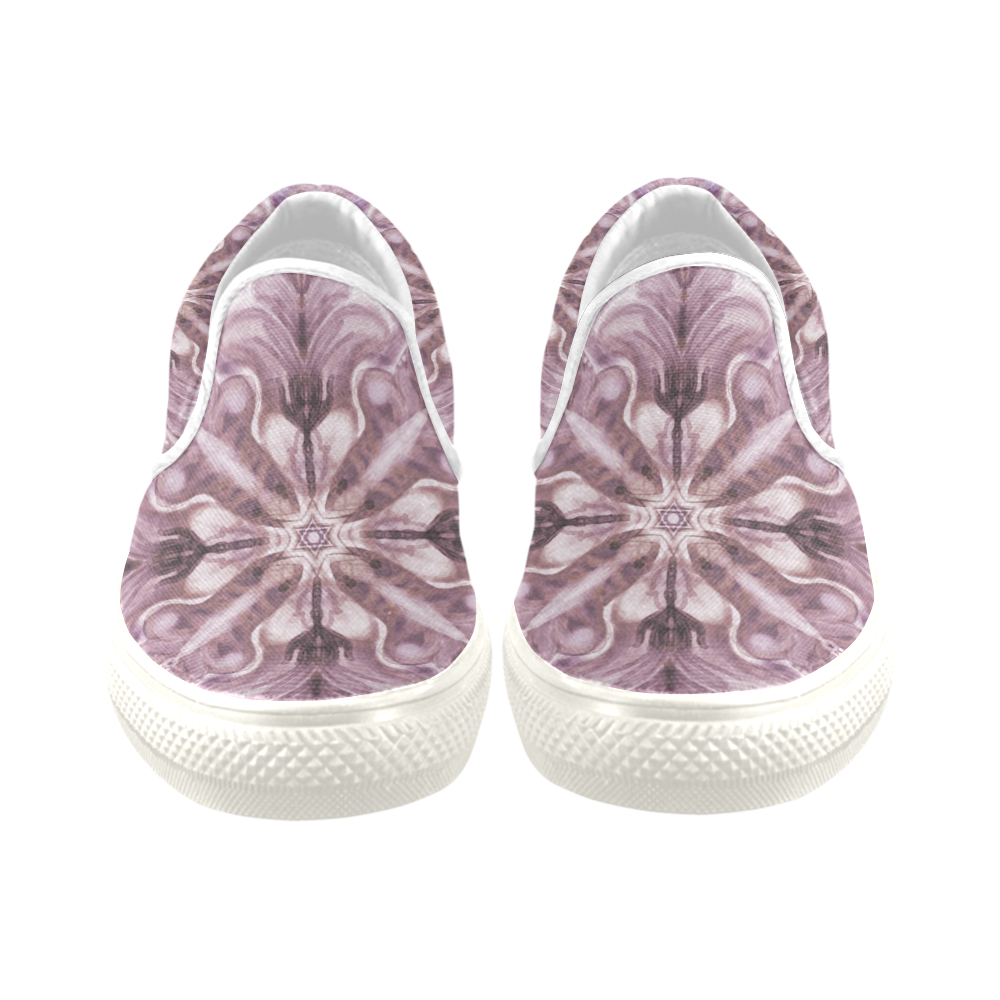 purple Men's Unusual Slip-on Canvas Shoes (Model 019)