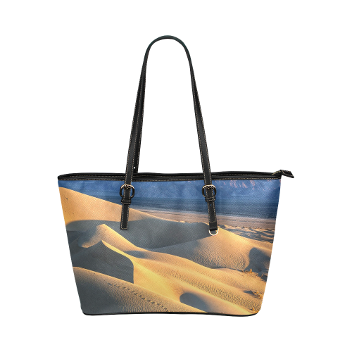 Sand Dune Adventure Leather Tote Bag/Small (Model 1651)