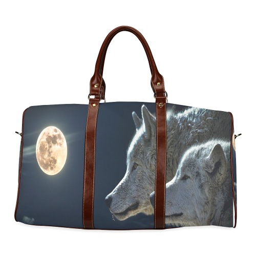 Wolven Love By The Light Of The Moon Waterproof Travel Bag/Large (Model 1639)