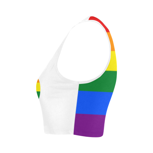 Gay Pride Rainbow Flag Stripes Women's Crop Top (Model T42)