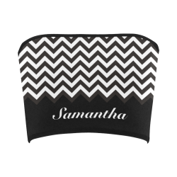 HIPSTER zigzag chevron pattern black & white Bandeau Top