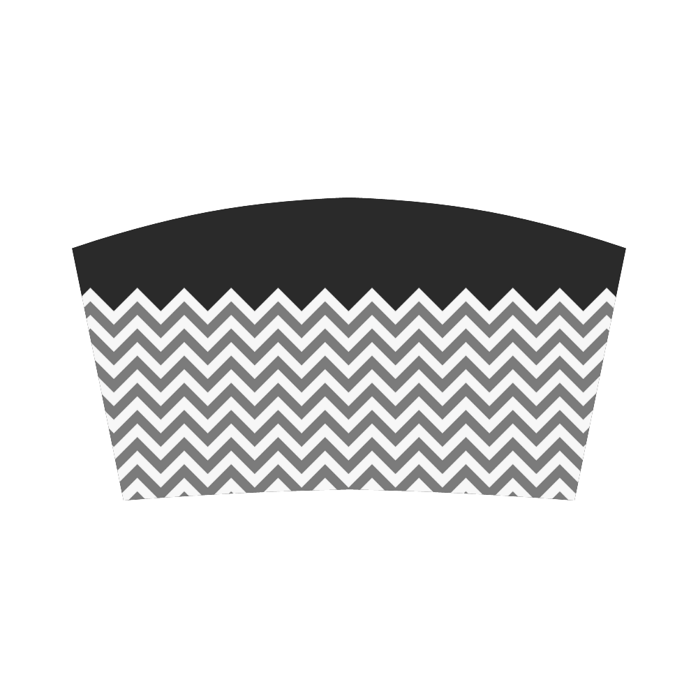 HIPSTER zigzag chevron pattern white Bandeau Top