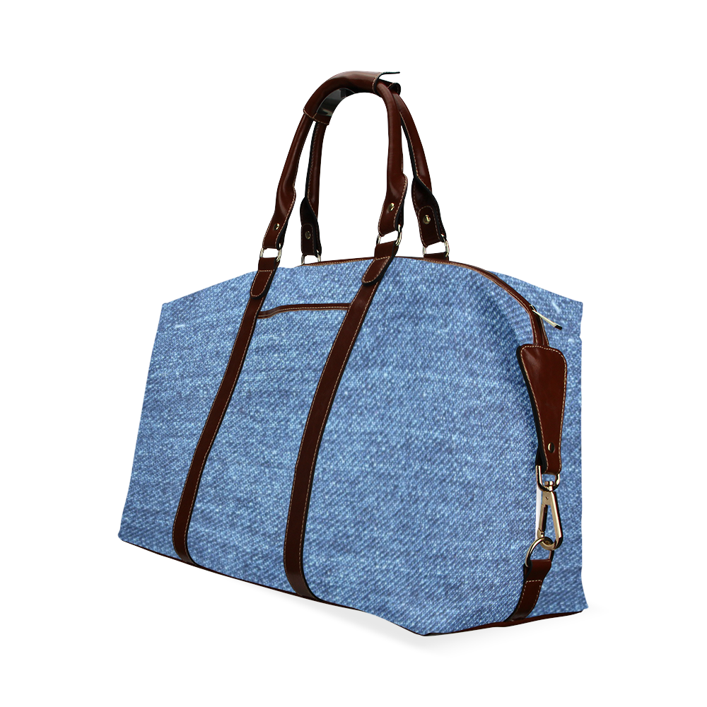 Classic Denim Blue Classic Travel Bag (Model 1643)