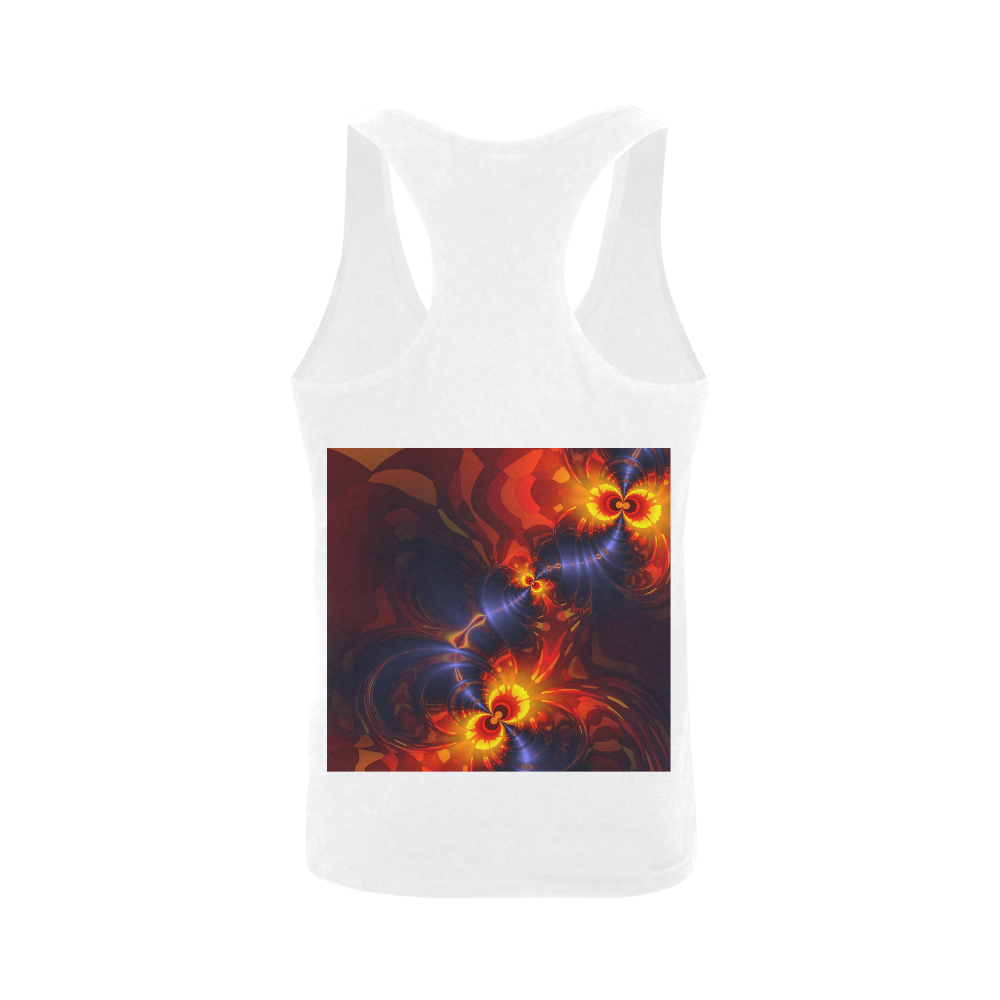 Butterfly Eyes, Abstract Violet Gold Wings Plus-size Men's I-shaped Tank Top (Model T32)