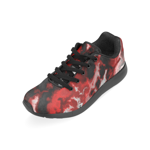black gray white red 2 Women’s Running Shoes (Model 020)