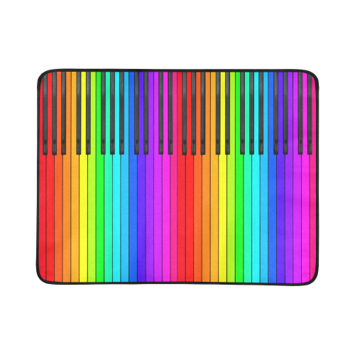 Rainbow Piano Keyboard Beach Mat 78"x 60"