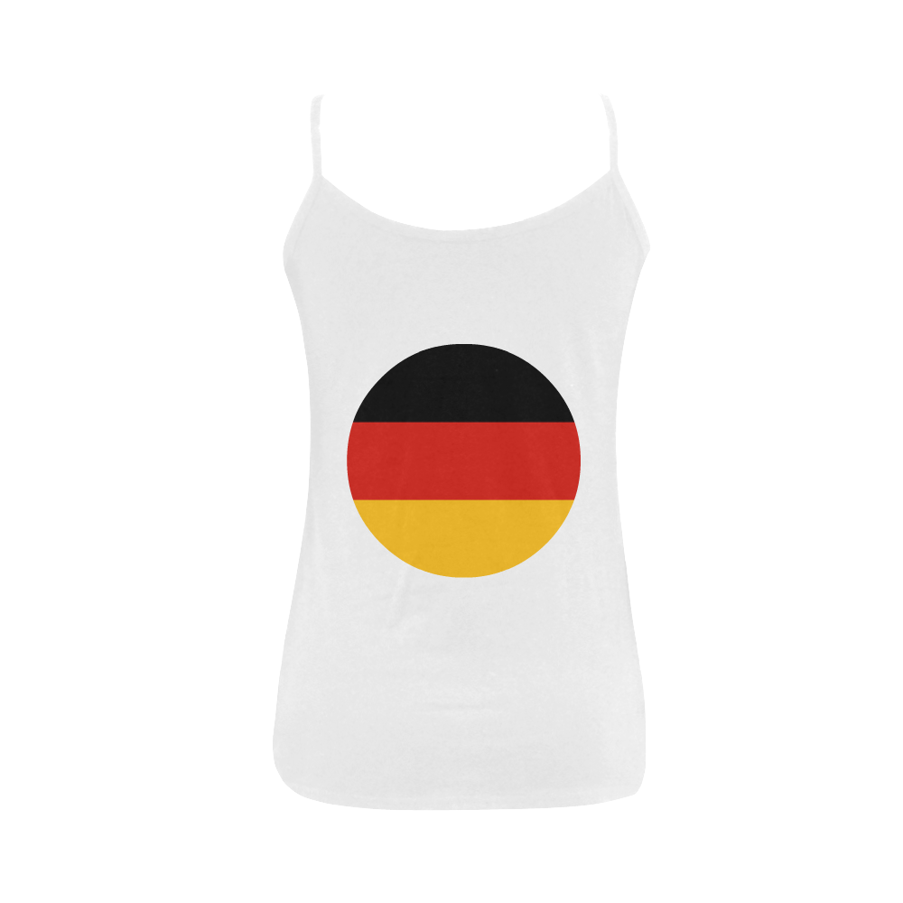 German Flag Colored Stripes Women's Spaghetti Top (USA Size) (Model T34)