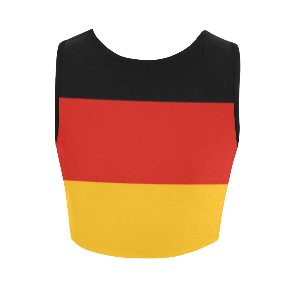 German Flag Colored Stripes Women's Crop Top (Model T42)