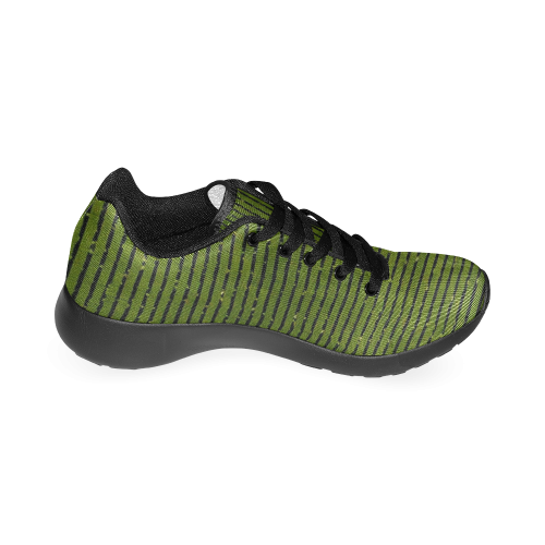 Green Stripe Men’s Running Shoes (Model 020)