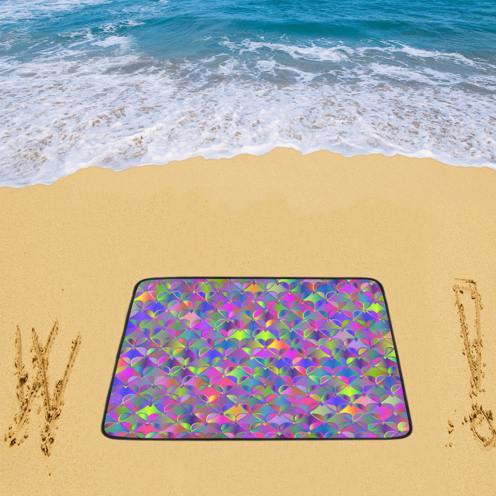 Hearts20160604 Beach Mat 78"x 60"