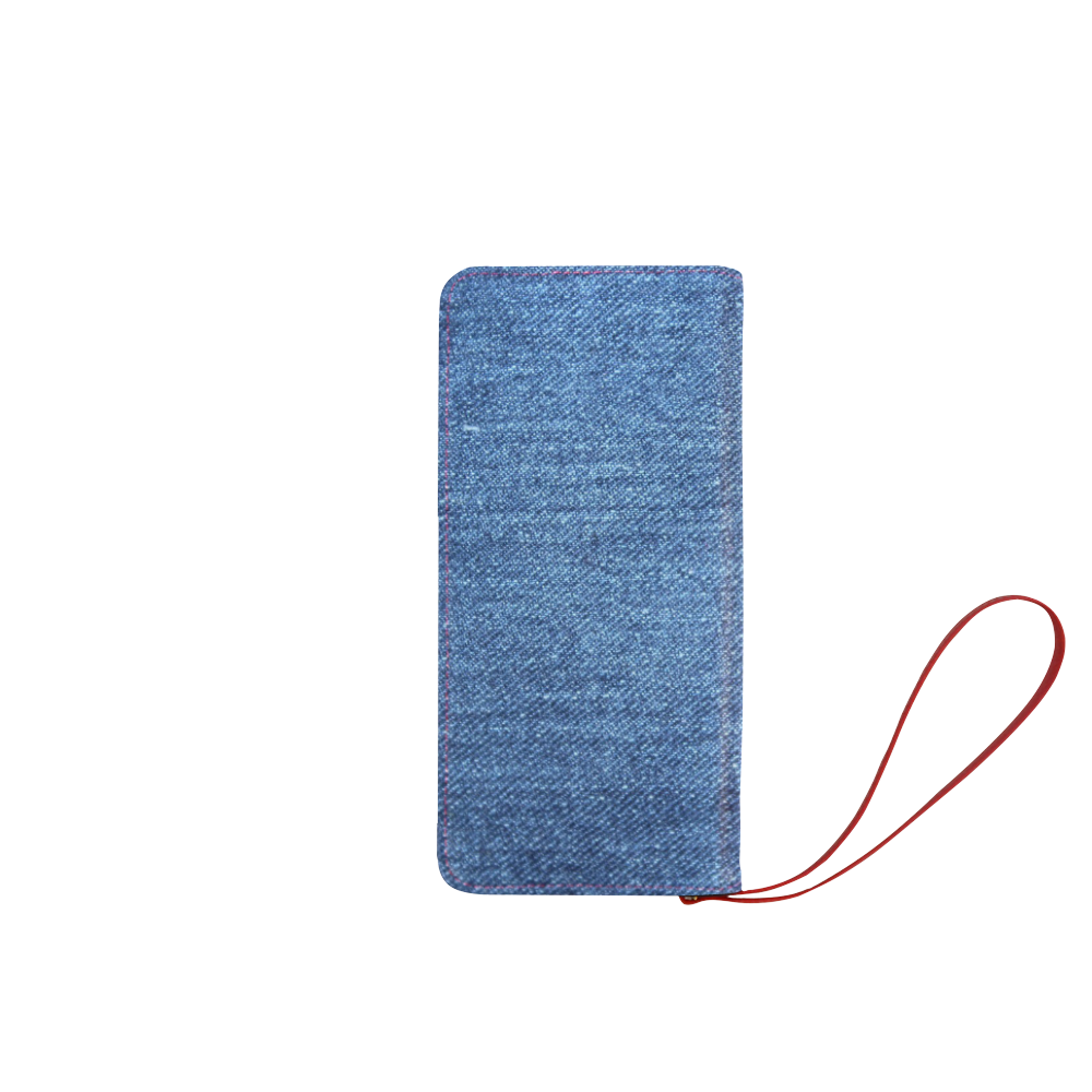Classic Denim Blue Women's Clutch Wallet (Model 1637)