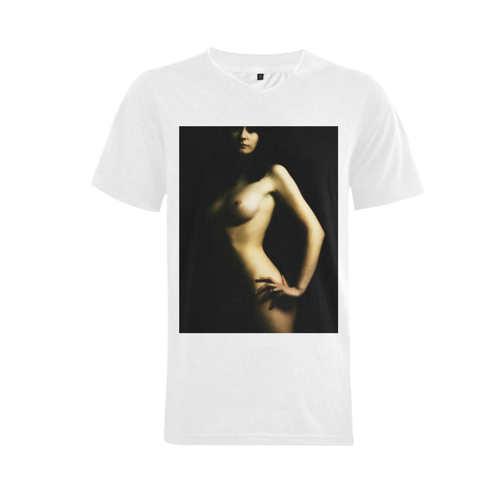 nude Men's V-Neck T-shirt  Big Size(USA Size) (Model T10)