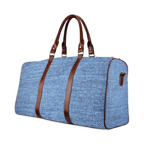 Classic Denim Blue Waterproof Travel Bag/Small (Model 1639)