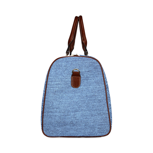 Classic Denim Blue Waterproof Travel Bag/Small (Model 1639)