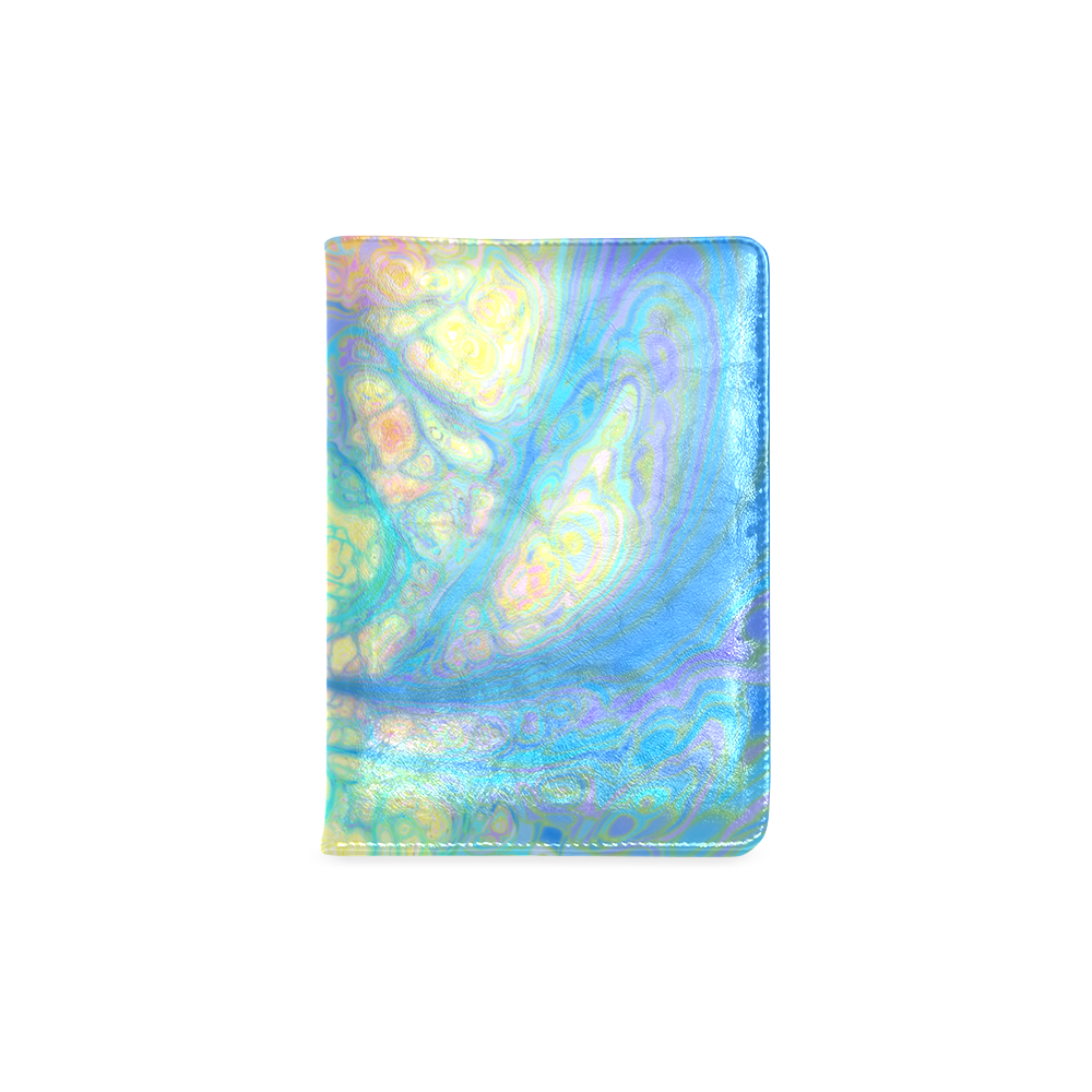 Blue Angel, Abstract Cosmic Azure Lemon Custom NoteBook A5