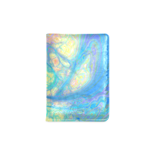 Blue Angel, Abstract Cosmic Azure Lemon Custom NoteBook A5