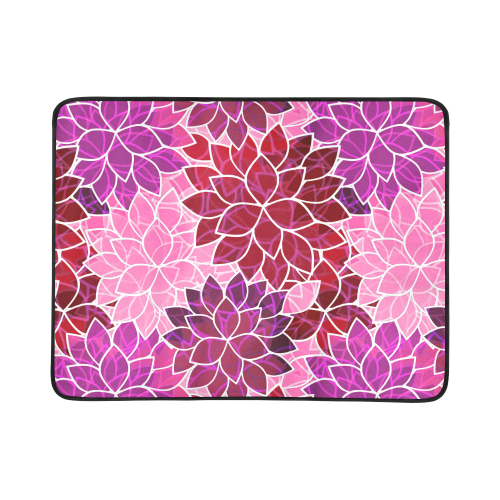 Beautiful Pink Flowers Beach Mat 78"x 60"