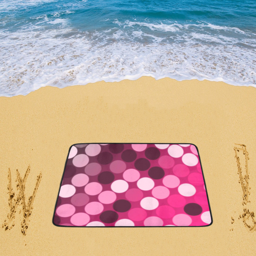 Pink Spots Beach Mat 78"x 60"