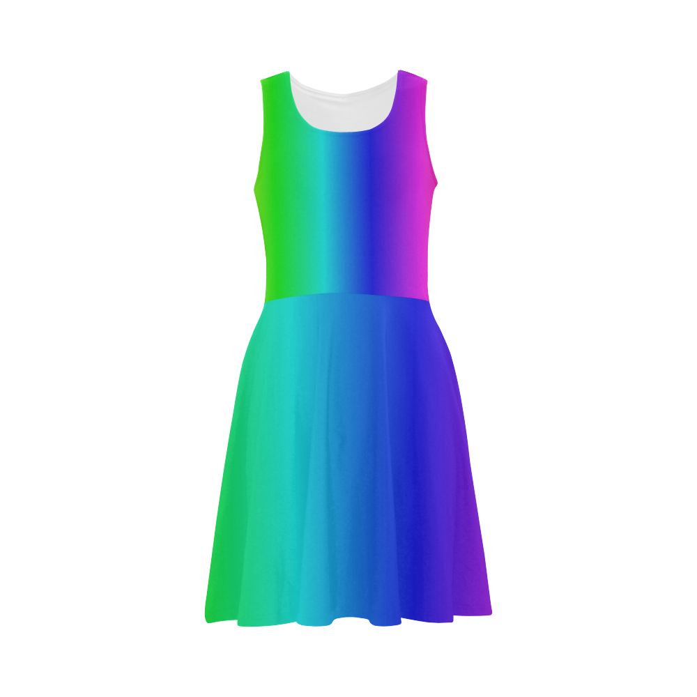 Crayon Box Ombre Rainbow Atalanta Sundress (Model D04)