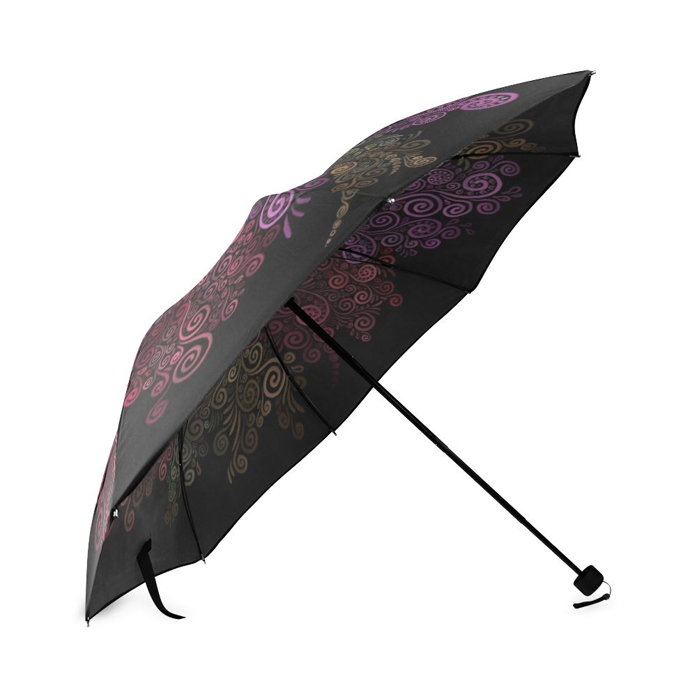 Psychedelic 3D Rose Foldable Umbrella (Model U01)