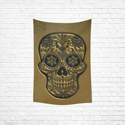 Skull20151201 Cotton Linen Wall Tapestry 40"x 60"