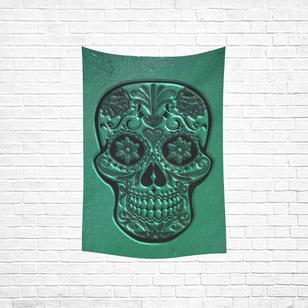 Skull20151204 Cotton Linen Wall Tapestry 40"x 60"