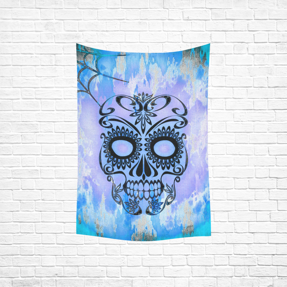 Skull20160404 Cotton Linen Wall Tapestry 40"x 60"