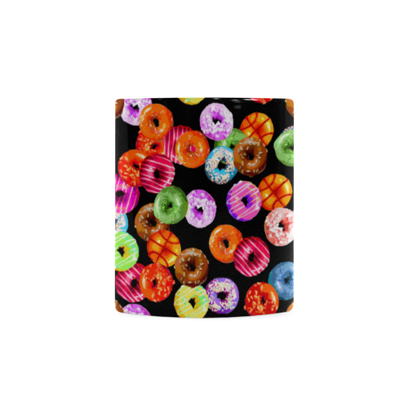 Colorful Yummy DONUTS pattern White Mug(11OZ)