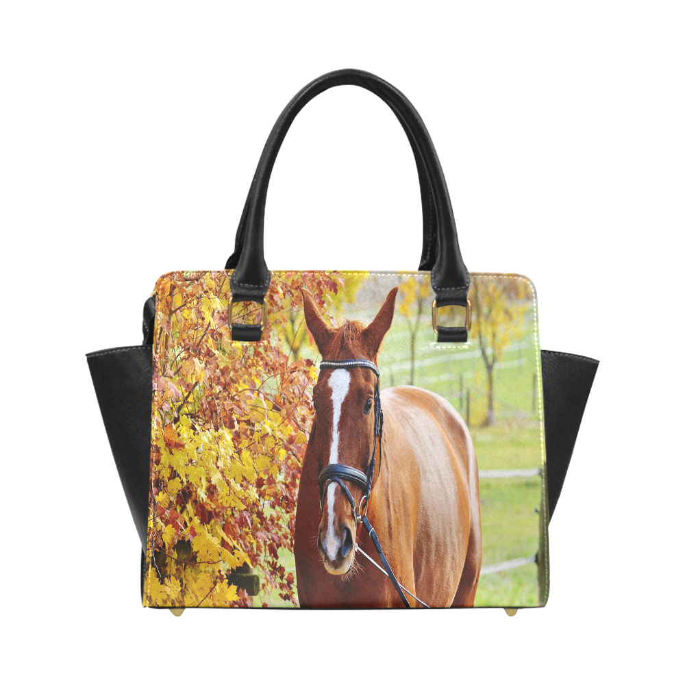 Autumn Horse Classic Shoulder Handbag (Model 1653)