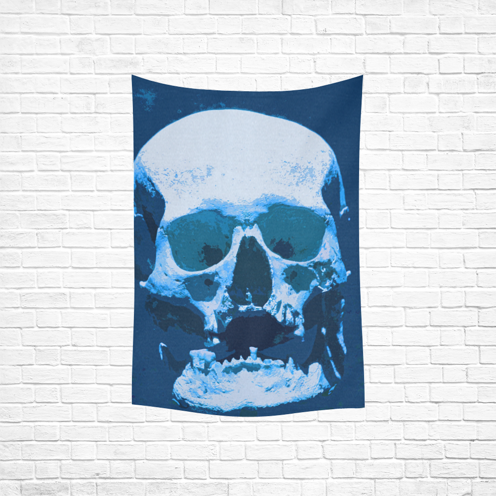 Skull 020 Q Cotton Linen Wall Tapestry 40"x 60"