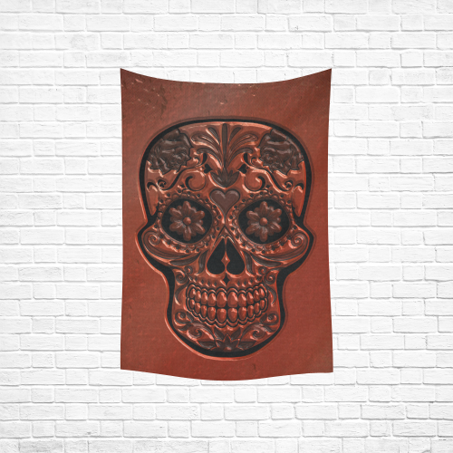 Skull20151211 Cotton Linen Wall Tapestry 40"x 60"