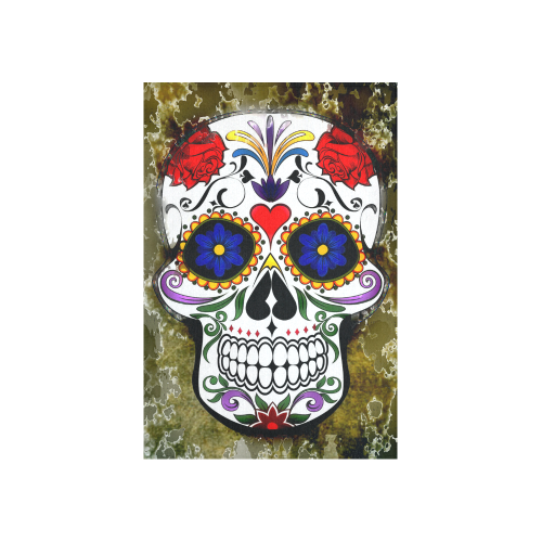 skull20160405 Cotton Linen Wall Tapestry 40"x 60"