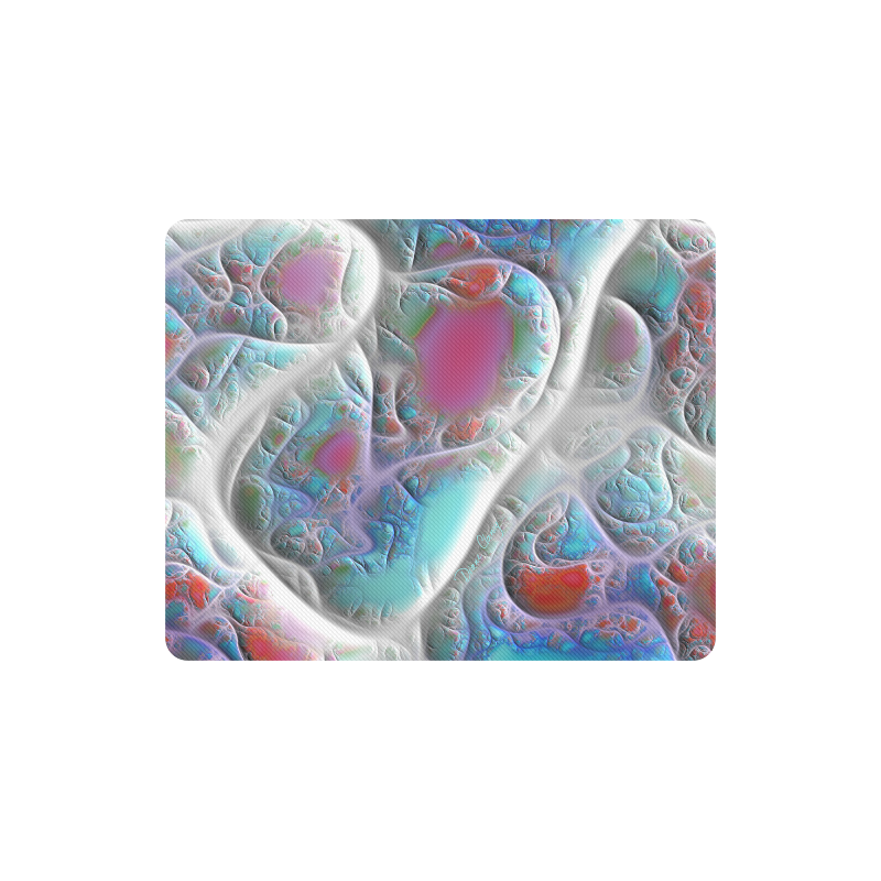 Blue & White Quilt, Abstract Delight Rectangle Mousepad