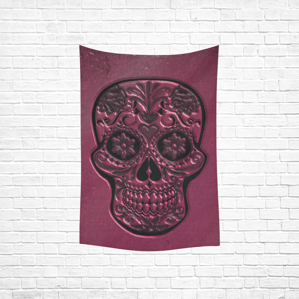 Skull20151210 Cotton Linen Wall Tapestry 40"x 60"