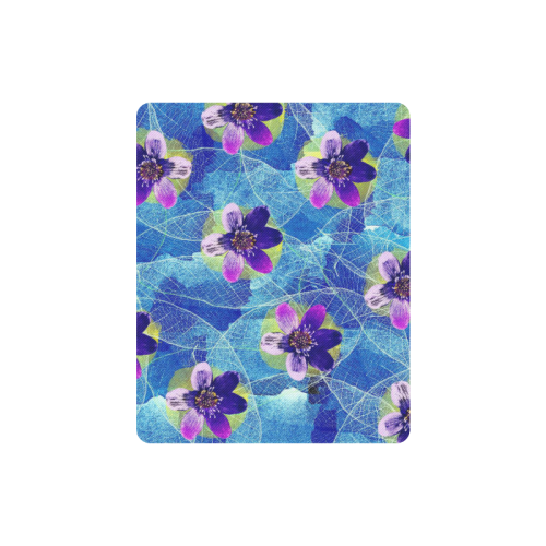 Purple Flowers Rectangle Mousepad