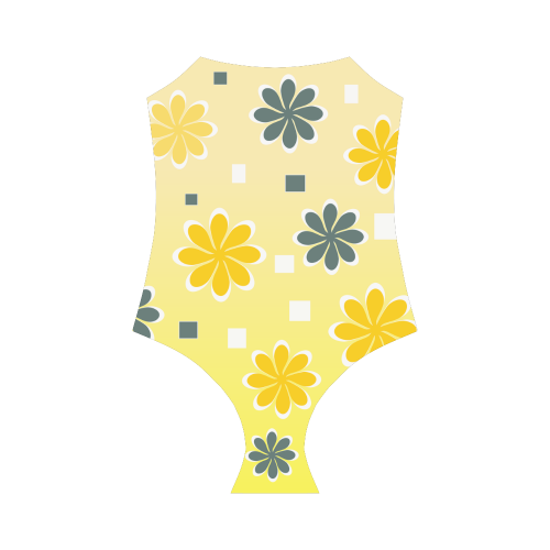 Joyful flowers Strap Swimsuit ( Model S05)