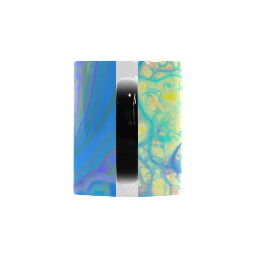 Blue Angel, Abstract Cosmic Azure Lemon Custom Morphing Mug