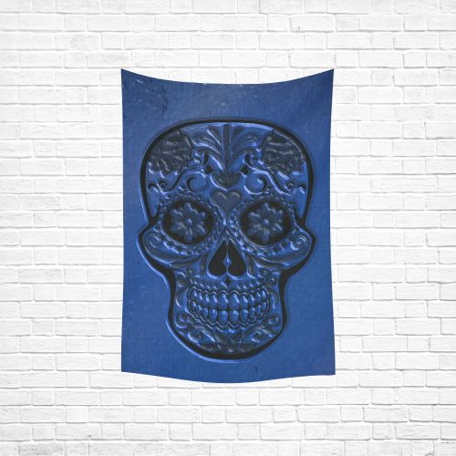 Skull20151206 Cotton Linen Wall Tapestry 40"x 60"