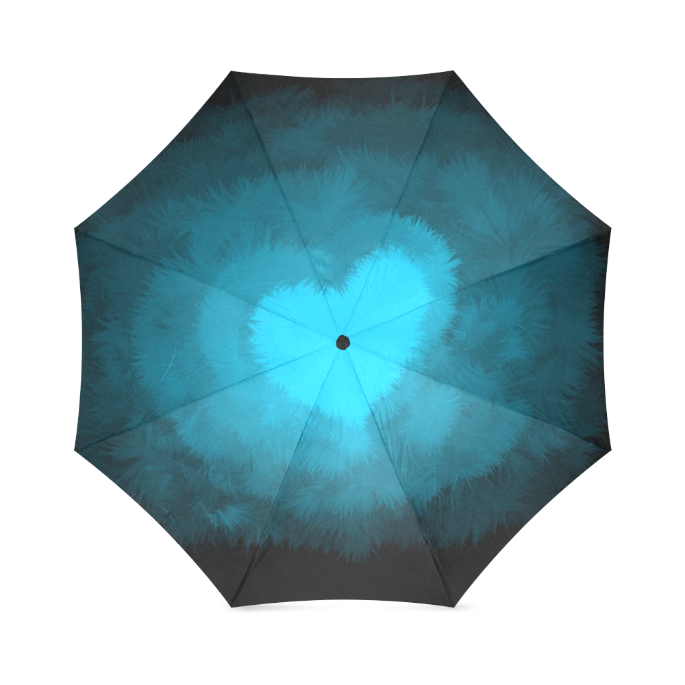 Jamaican Heart Pattern Print Automatic Foldable Umbrella