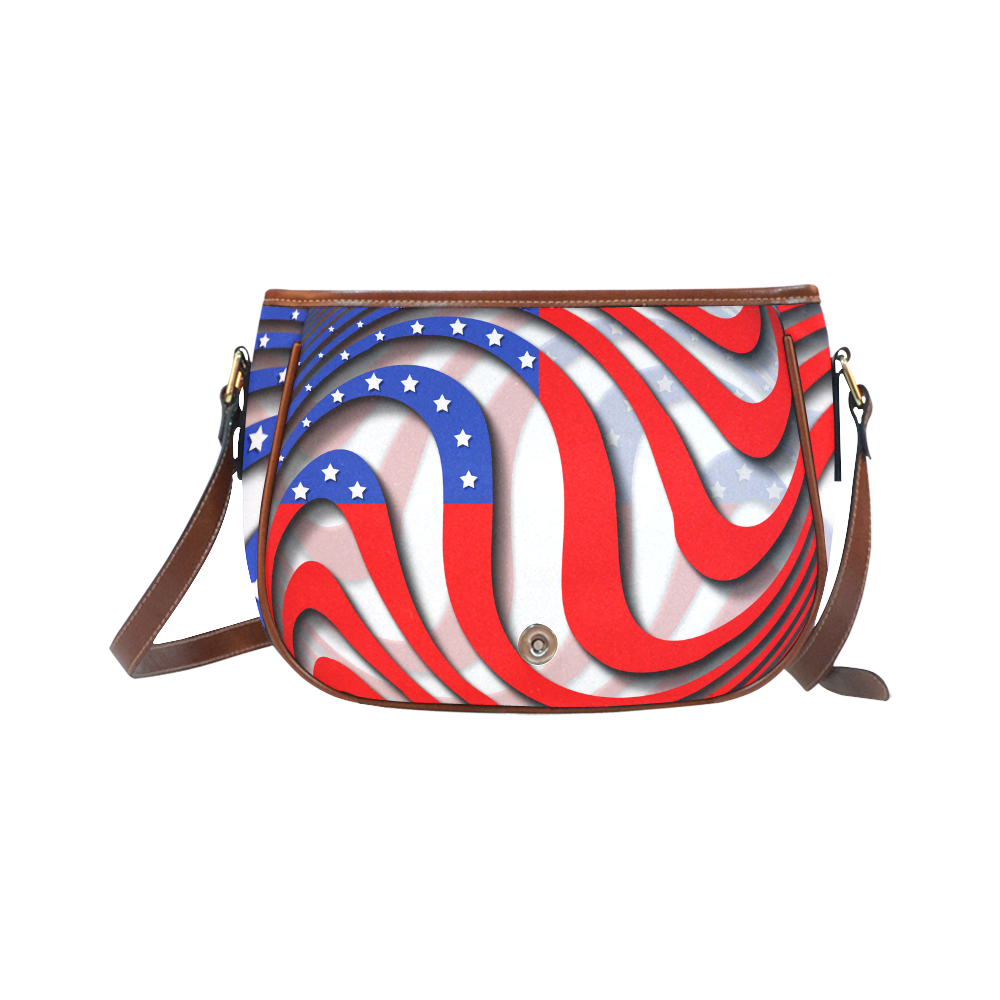 Flag of United States of America Saddle Bag/Large (Model 1649)