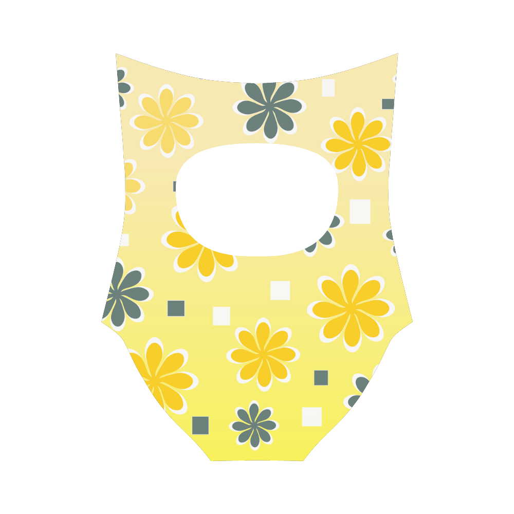 Joyful flowers Strap Swimsuit ( Model S05)