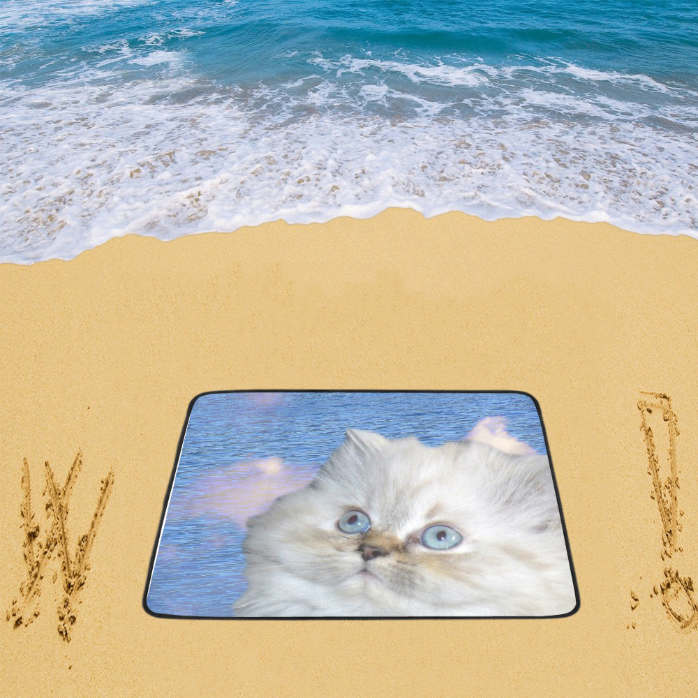 Cat and Water Beach Mat 78"x 60"