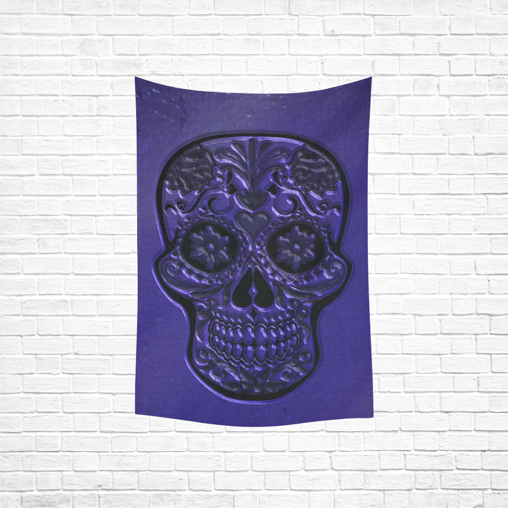 Skull20151207 Cotton Linen Wall Tapestry 40"x 60"