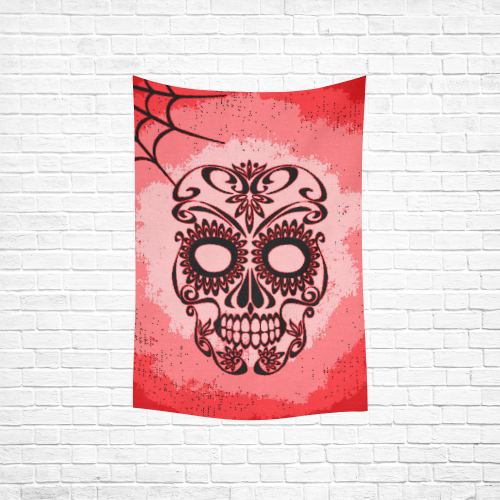 Skull20160403 Cotton Linen Wall Tapestry 40"x 60"