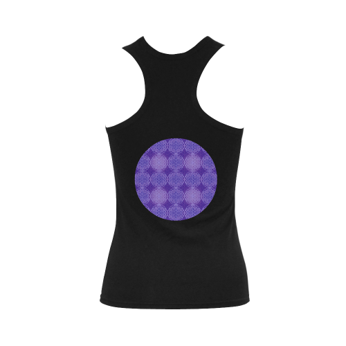 FLOWER OF LIFE stamp pattern purple violet Women's Shoulder-Free Tank Top (Model T35)