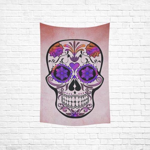 Skull20151212 Cotton Linen Wall Tapestry 40"x 60"